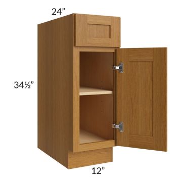 Asheville Rift Oak Shaker 12" Base Cabinet