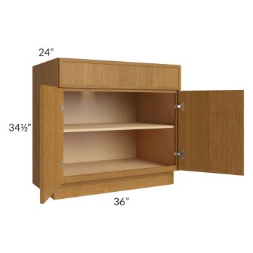Township Rift Oak 36" Full Height Door Base Cabinet