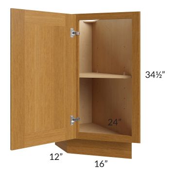 Asheville Rift Oak Shaker 12" Base End Cabinet (Left)