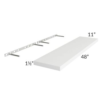 Brilliant White Shaker 48" Floating Shelf