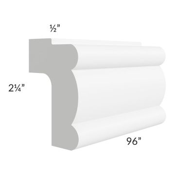 Aspen White Shaker 96" Light Rail Molding