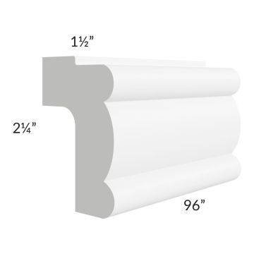 Alpine White Shaker 96" Light Rail Molding