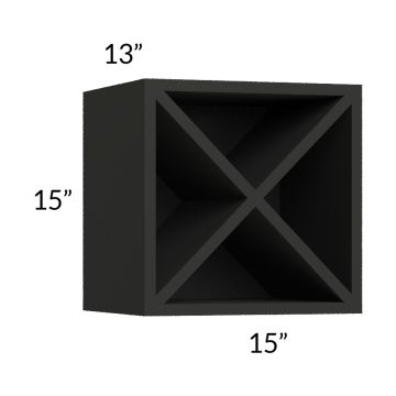 Milan Black Matte 15x15 Wine Rack Cabinet